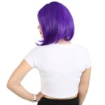 Küt Kahküllü Fiber Sen Peruk / Mor - Görsel 3