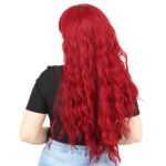 Perçemli Uzun Su Dalgası Fiber Sen Peruk / Kızıl - Görsel 3