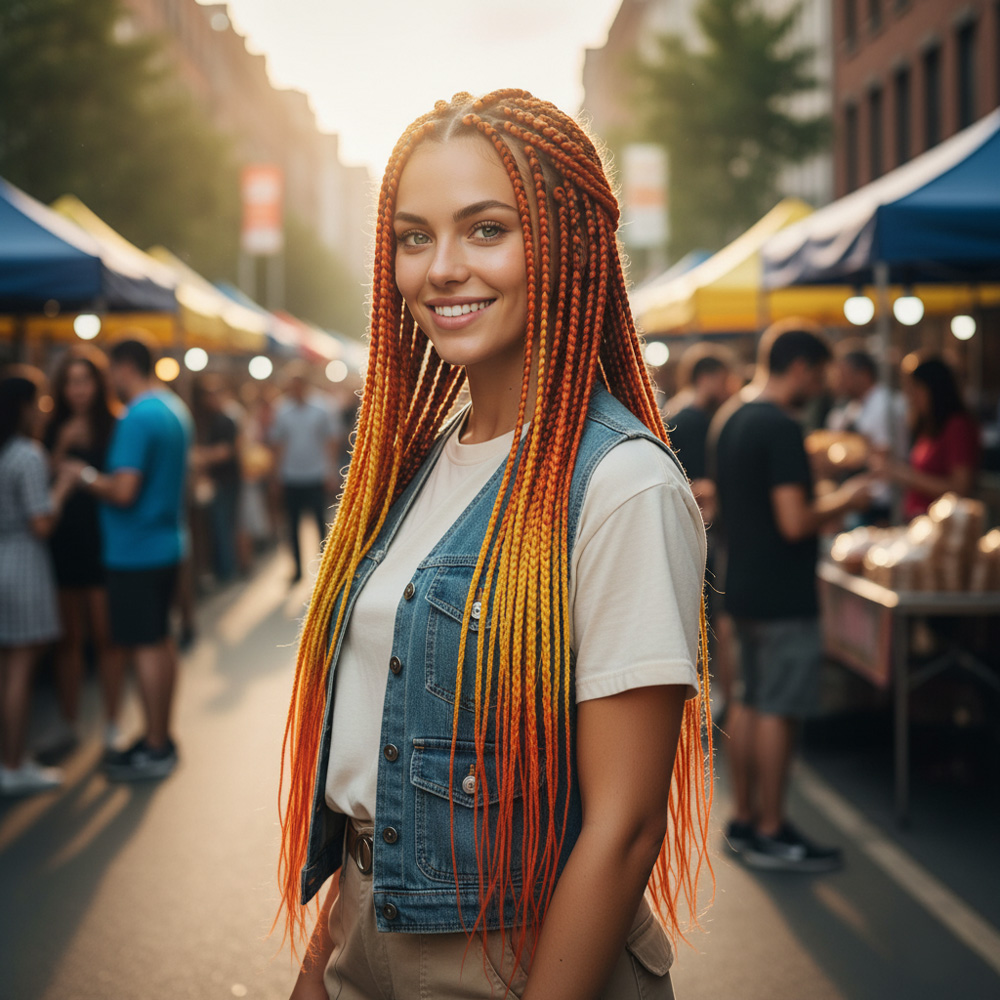 3-8a.jpg Afrika Örgüsü Ve Rasta İçin Sen Ombreli / Tcu / Sarı / Hardal Sarısı - Görsel 1