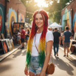 Afrika Örgüsü Ve Rasta İçin Sen Ombreli  / Tcu / Sarı / Yeşil