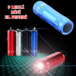 3 Adet 9 Ledli Metal Mini El Fener - Görsel 4
