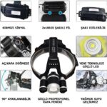 Watton WT-256 3 Başlıklı Profesyonel Kafa Feneri