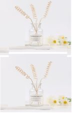 3 Tek Adet 3 Model Aromaterapi Koku Dağıtıcı Rattan Şişe Ahşap Difüzör Çubuk (Spiral-Yaprak-Dalgalı) - Görsel 3