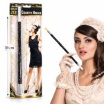 30 cm Siyah Payetli Sigara Tutacağı  1920ler Gatsby Parti Aksesuarı