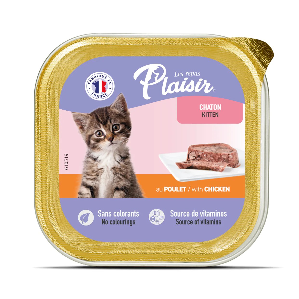 3428460049624-alutray-chicken-kitten-100g-3.png Plaisir Tavuk Etli Pate Yavru Kedi Yaş sı 100 Gr - Görsel 1
