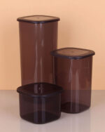 3lü Saklama Kabı - 1750-1200-550ML Koyu Şeffaf - Görsel 2