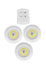 3lü Uzaktan Kumandalı Yapışkanlı Kablosuz Led Spot Lambalar - Görsel 2