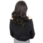 Dalgalı Perçemli Orta Boy Fiber Sen Peruk / Kahverengi - Görsel 4