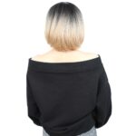 Kahkülsüz Düz Kısa Fiber Sen Peruk / Siyah / Balköpüğü Ombreli - Görsel 4