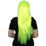 Uzun Kahküllü Fiber Sen Peruk / Neon Sarı - Görsel 4