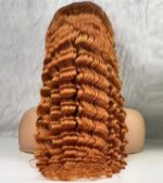 Gerçek Front Lace Tül Peruk / Yoğun Dalgalı / Bakır 70/75cm - Görsel 5