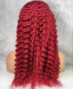 Gerçek Front Lace Tül Peruk / Derin Dalgalı / Kızıl 70/75cm - Görsel 5