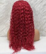 Gerçek Front Lace Tül Peruk / Su Dalgası / Kızıl 70/75cm - Görsel 5