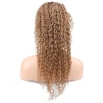 Afro Dalga Front Lace Gerçek Tül Peruk / Sıcak Karamel / 60/65cm - Görsel 5