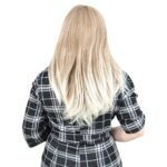 Düz Perçemli Orta Boy Fiber Sen Peruk / Karamel / Platin Röfleli - Görsel 4