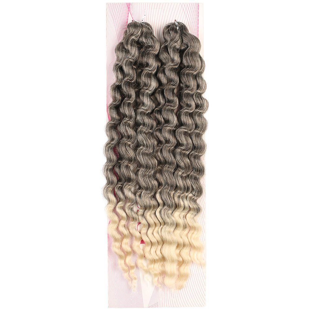 4-613-1.jpg Nice Bulk Afro Su Dalgası / Kahve / Platin Ombreli - Görsel 1