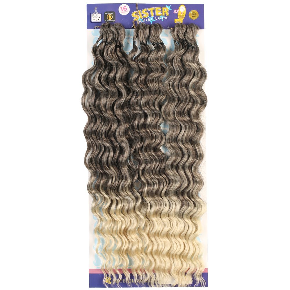 4-613.jpg Afro Dalgası / Kahve / Platin Ombreli 4/613 - Görsel 1