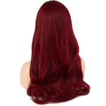 Kahküllü Uzun Dalgalı Fiber Sen Peruk / Kızıl - Görsel 5