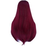 Düz Perçemli Uzun Fiber Sen Peruk / Kızıl - Görsel 5