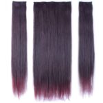 Fiber Sen Düz Yarım Ay + 2 Yan Çıt Çıt / Koyu Kızıl - Görsel 2