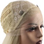 Düz Fiber Sen Tül Peruk / Karamel / Platin Röfleli - Görsel 5