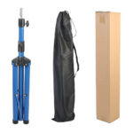 Kuaför Eğitim Mankeni İçin Metal Tripod / Mavi + Taşıma Çantası - Görsel 5