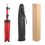 Kuaför Eğitim Mankeni İçin Metal Tripod / Kırmızı + Taşıma Çantası - Görsel 5