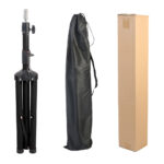 Kuaför Eğitim Mankeni İçin Metal Tripod / Siyah + Taşıma Çantası - Görsel 5