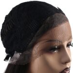 Düz Fiber Sen Tül Peruk / Siyah / Karamel Ombreli - Görsel 5