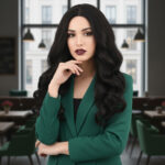 Dalgalı Perçemsiz Uzun Fiber Sen Peruk / Kestane