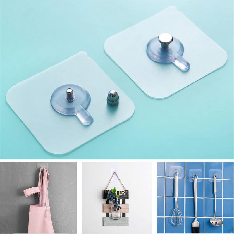 5-li-yapi-5695-1.jpg 5 Li Yapışkanlı Mutfak Banyo Raf Tutucu Askı Pin Çerçeve Çok Amaçlı Askısı - Görsel 1