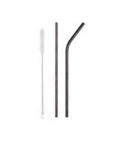 5 Parça Metal Pipet - Paslanmaz Çevre Dostu Metal Pipet Fırça Seti - Görsel 3