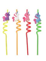 5 Parça Renkli Pipet Seti - Emojili Spiral Kokteyl- Çuk Pipeti Temizleme Fırçalı - Görsel 4