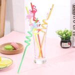 5 Parça Renkli Pipet Seti - Emojili Spiral Kokteyl- Çuk Pipeti Temizleme Fırçalı - Görsel 5