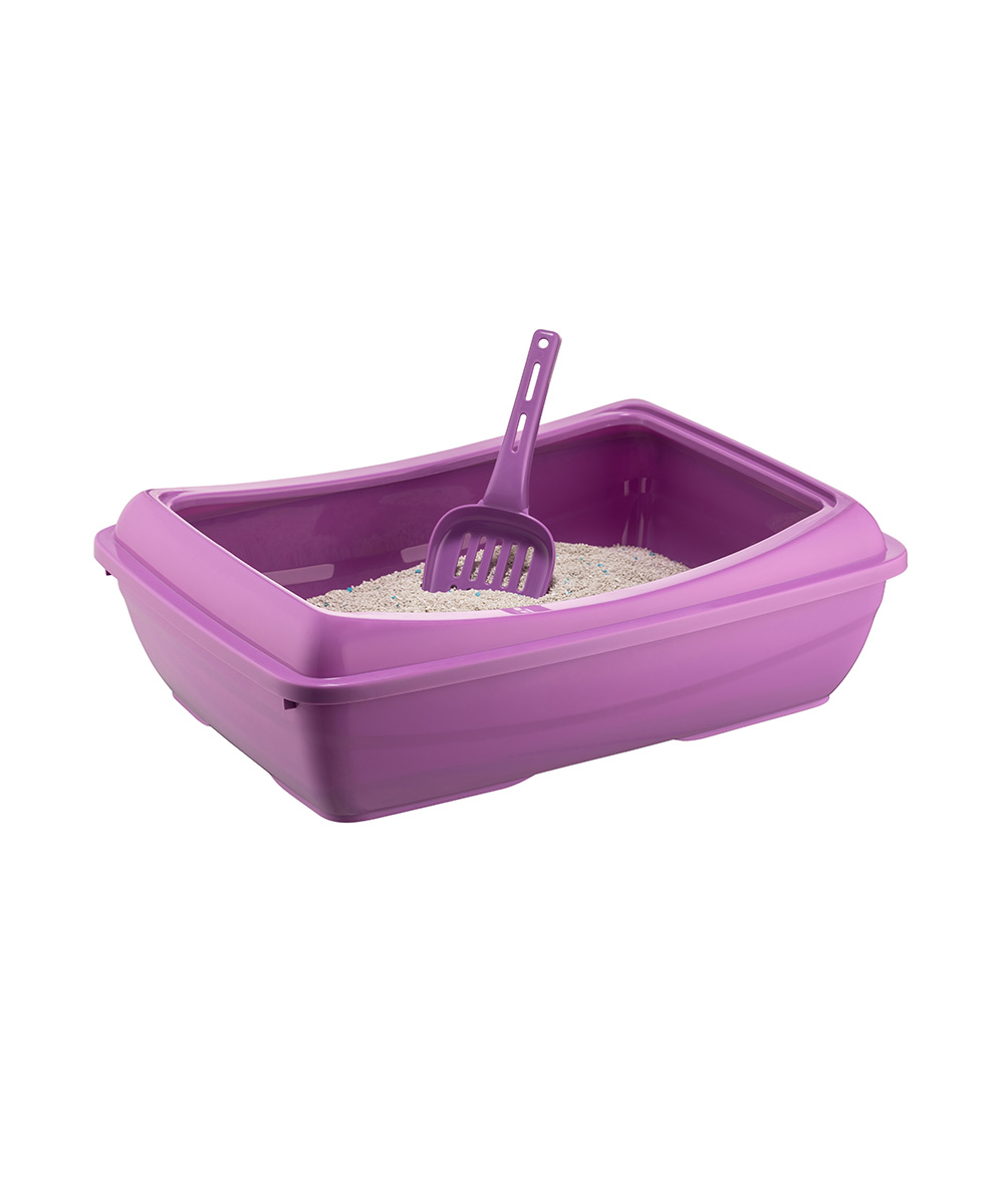 5095-bu-yu-k-kedi-tuvaleti.jpg Eğimli Açık Kedi Tuvalet Kum Kabı 12*37*50 cm Karışık Renklerde - Görsel 1