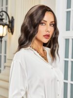 Kahverengi / Balköpüğü Röfleli Küt Tül Peruk - Görsel 6