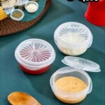 9 lu Yelpaze Kapaklı Şeffaf Mini Sosluk - Ketçap Mayonez Kabı- Kahve Yanı Şeker Lokumluk