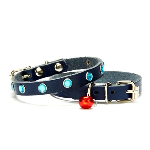 636016073071137165jpg.jpg Taşlı Kedi ve Yavru Köpek Tasması 1*23 cm Mavi Medium - Görsel 1