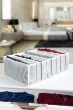 8 Bölmeli  XL Pratik Bölmeli Çekmece Düzenleyici Organizer(İç Çamaşırı Kravat Çorap Düzenleyici) - Görsel 2