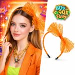 80ler 90lar Neon Tcu Dantel Taç Fiyonklu