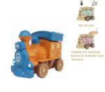 Oyuncak Tren Işıklı Sesli Bas Gitsin 14cm - MAVİ - 8068A - 1 ADET - Görsel 4