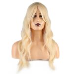 Dalgalı Perçemli Fiber Sen Orta Boy Peruk / Platin - Görsel 2