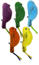 Catnipli Zilli  Peluş Kuş Kedi Köpek  Oyuncağı Çeşitli Renklerde 8 cm x 30 cm - Görsel 3