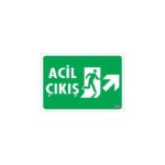 Acil Çıkış Uyarı Levhası - 17.5x25 cm
