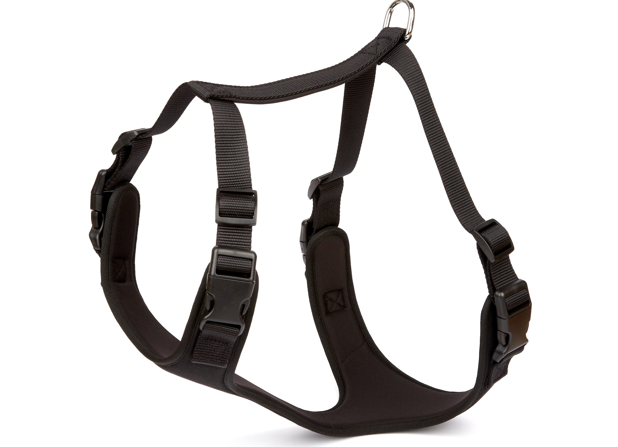 adgt10l-blackjpg.jpg Havalı Ped Dokuma Köpek Göğüs Tasması 50/70 cm Siyah - Görsel 1