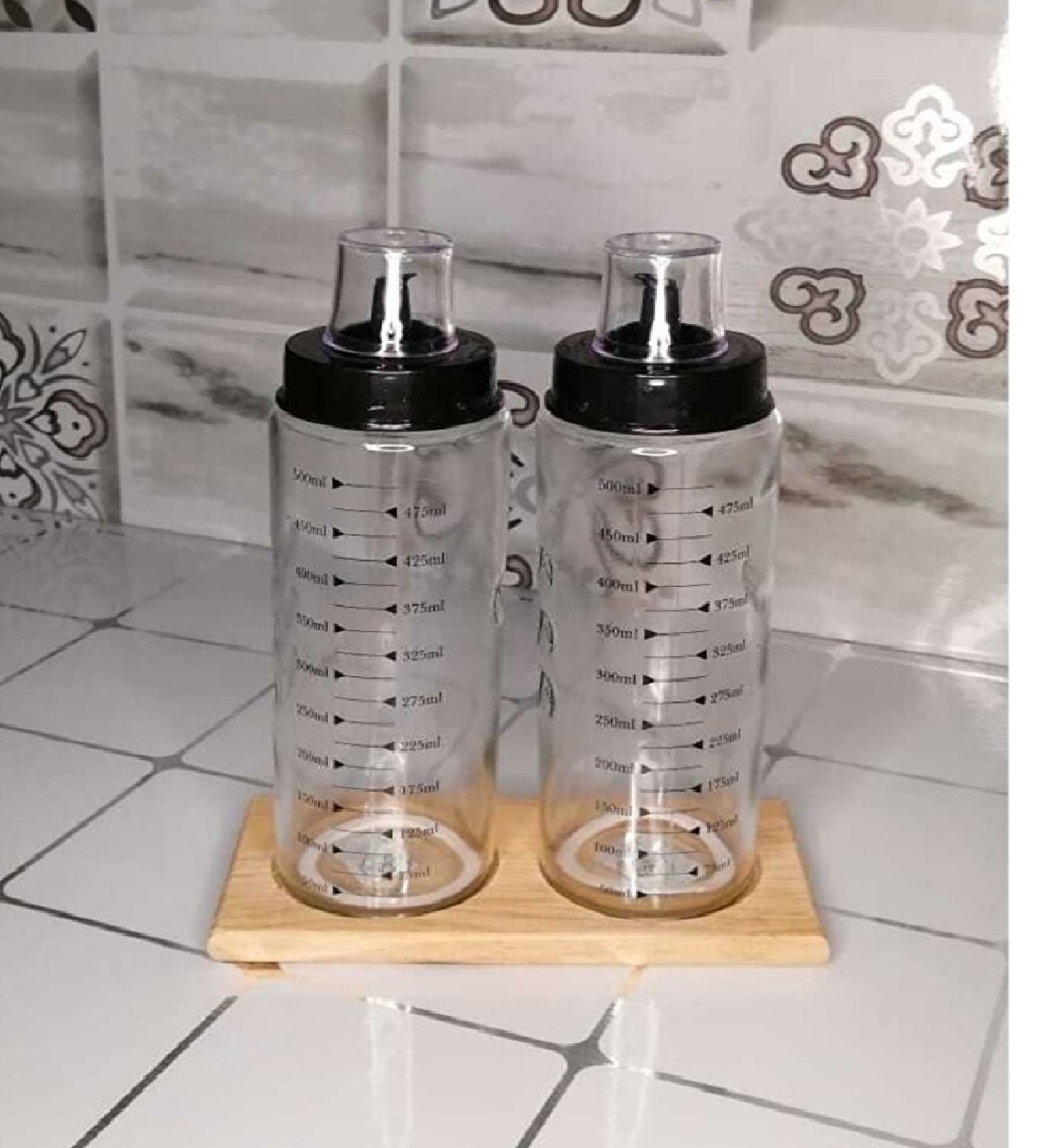 ahsap-ya-5072-1.jpg Ahşap Yağdanlık Altlığı -2 Bölmeli Yağlık Sosluk Standı - Görsel 1