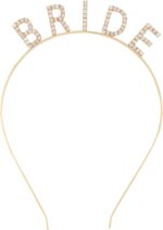 Altın Gold Renk Bekarlığa Veda Kristal Taş Bride Tacı İthal 16x10 cm - Görsel 2