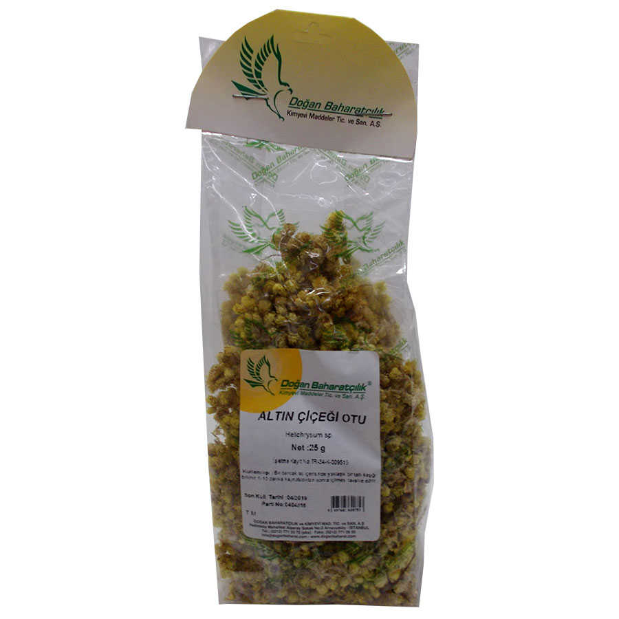 Altın Çiçeği Otu 25Gr Pkt - Doğan Baharat Altın Otu Çiçeği Ölmez Çiçek Doğal 25 Gr Paket - Görsel 1