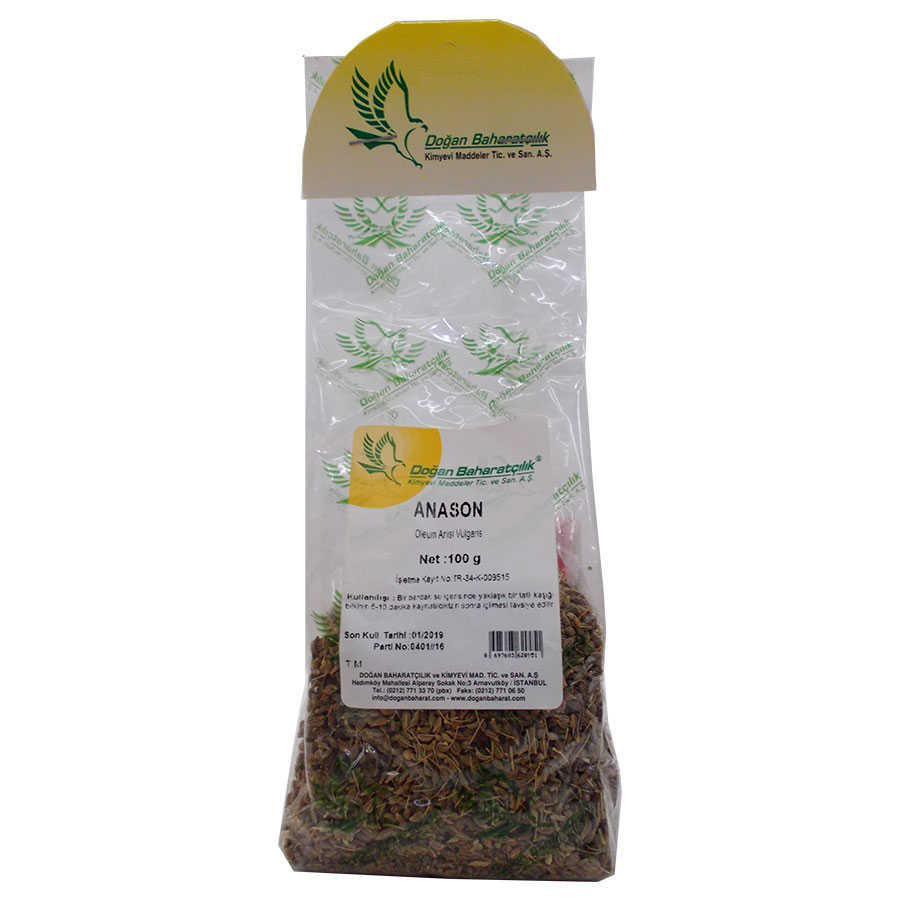 Anason 100Gr Pkt - Doğan Baharat Anason Tohumu Doğal Tane 100 Gr Paket - Görsel 1