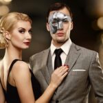 Antik Eskitme Gümüş Erkek Yarım Maske - Phantom & B Maskesi - Görsel 5